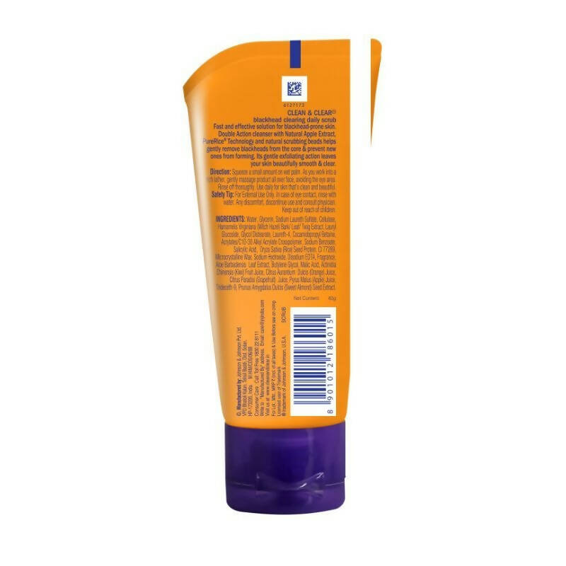 Clean & Clear Blackhead Clearing Daily Scrub - Distacart
