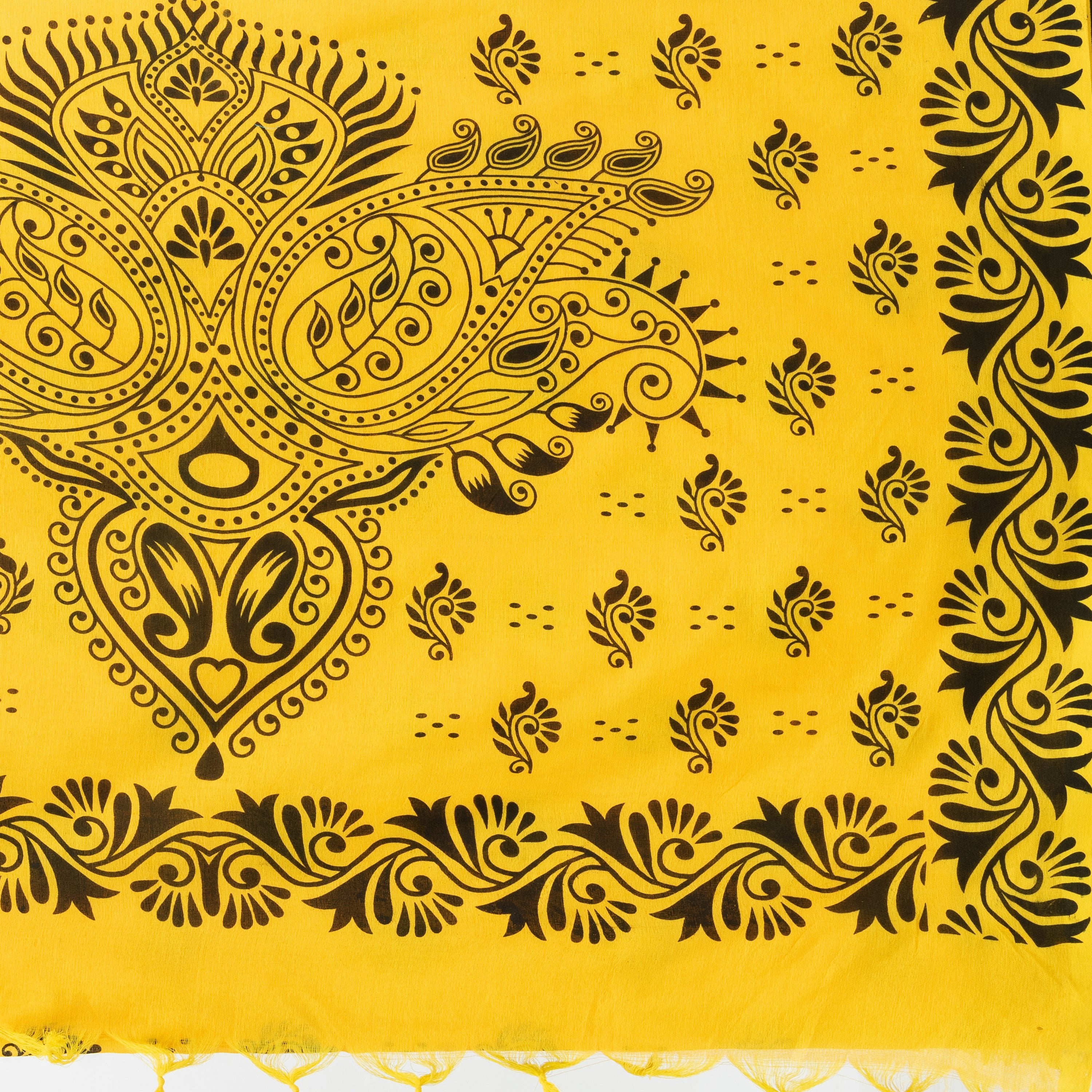 Desh Bidesh Woven Handloom Handloom Pure Cotton Saree (Yellow) - Distacart
