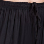 Thumbnail for PAVONINE Black Color Solid 3-Panels Flared Sharara - Distacart