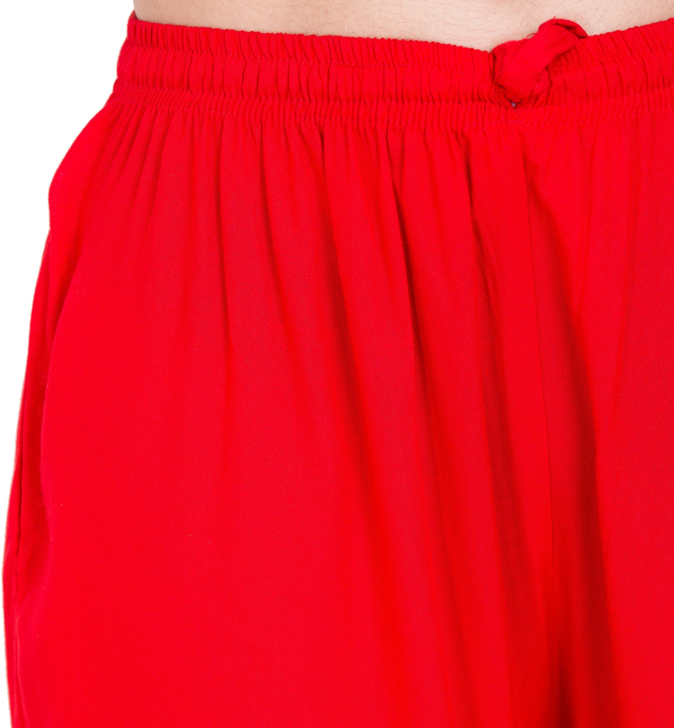 PAVONINE Red Color Solid 3-Panels Flared Sharara - Distacart