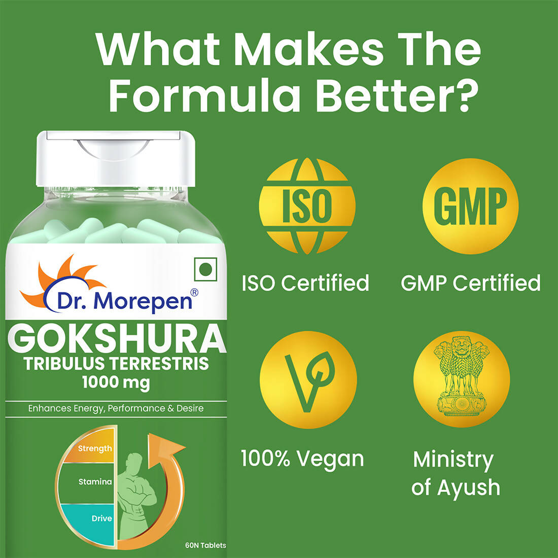 Dr. Morepen Gokshura Tablets For Men - Distacart