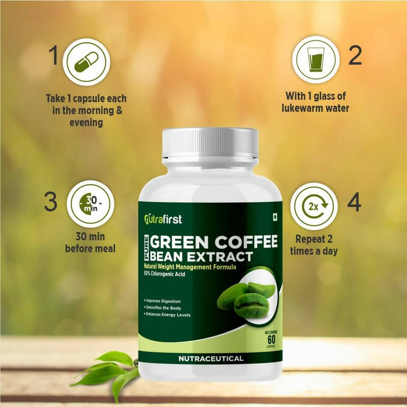 Nutrafirst Green Coffee Bean Extract Capsules - Distacart