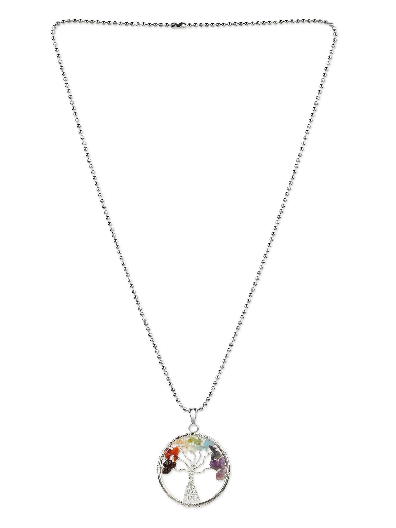 Women's Silver-Toned Blue Silver-Plated Handcrafted Chain - Ruby Raang - Distacart