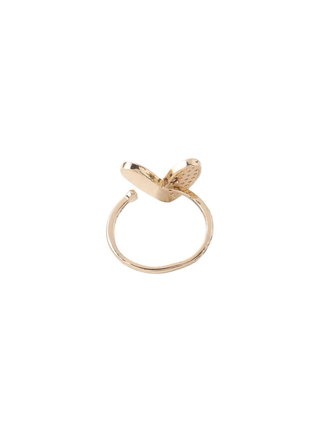 NVR Women's Gold-Plated Stylish Ring With Ad Stones - Distacart