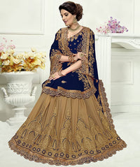 Thumbnail for Panash Trends Women's Blue Silk Heavy Embroidery Saree