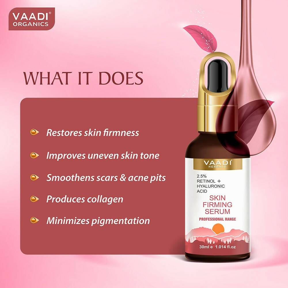 Vaadi Herbals Skin Firming Serum With 2.5% Retinol & Hyaluronic Acid - Distacart