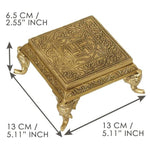 Thumbnail for Puja N Pujari Elephant Design Brass Pooja Chowki