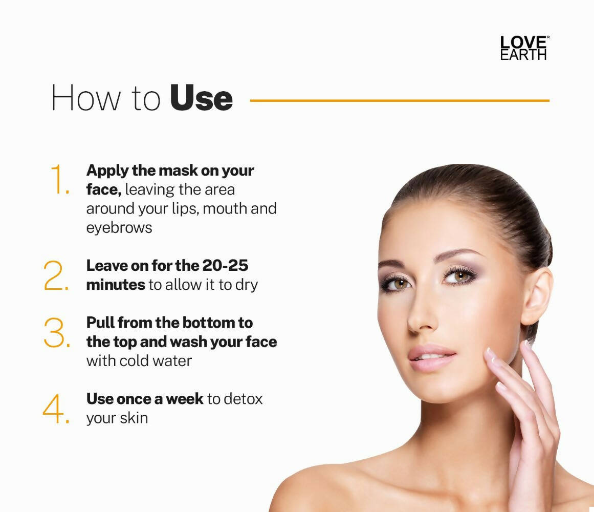 Love Earth Charcoal Peel-Off Mask - Distacart