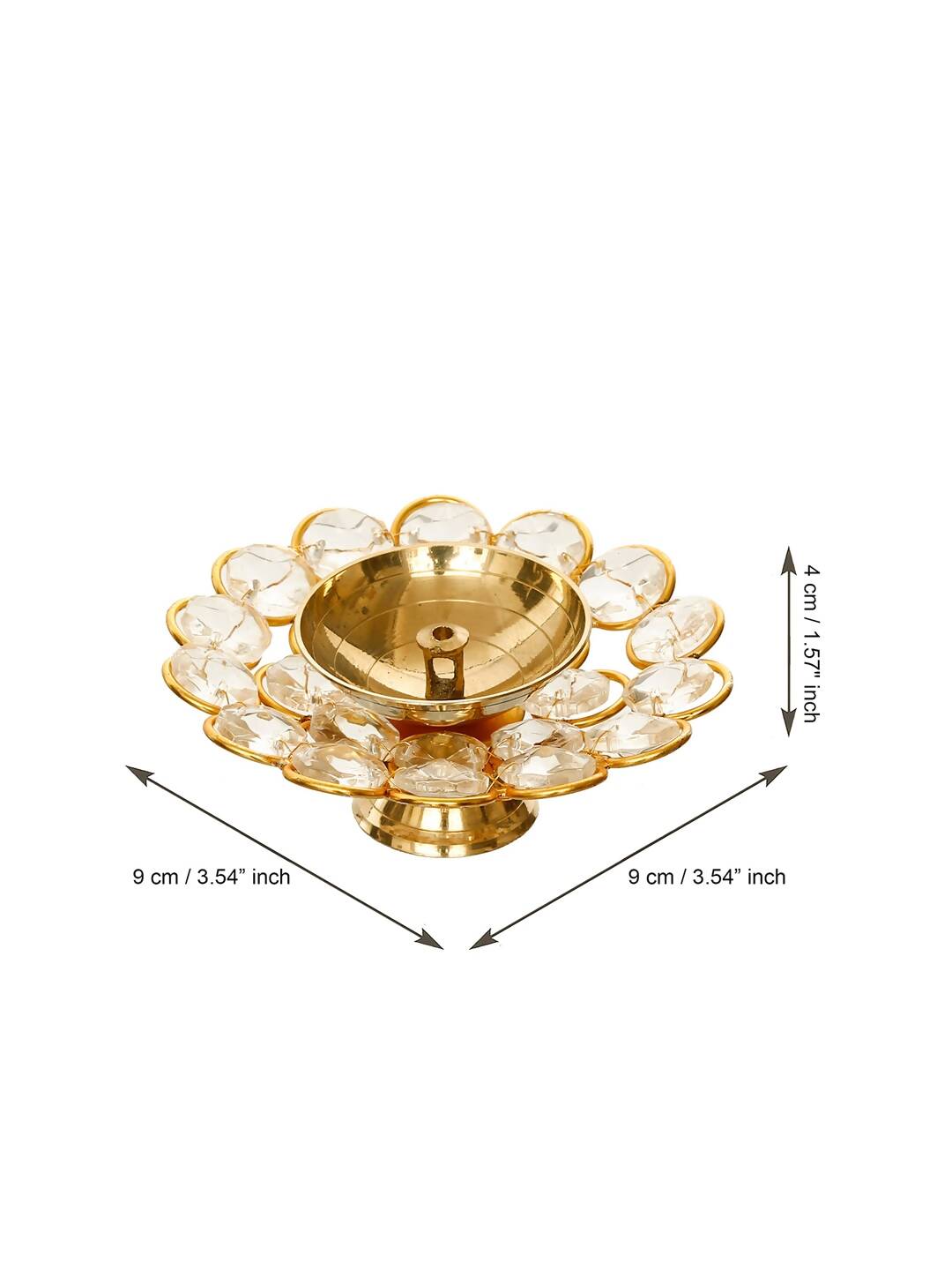 eCraftIndia Gold-Toned 2 Pieces Bowl Shape Diyas - Distacart
