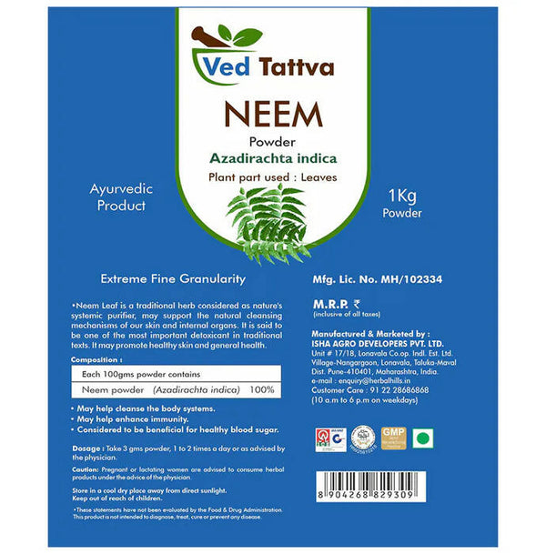 Ved Tattva Neem Powder - Distacart