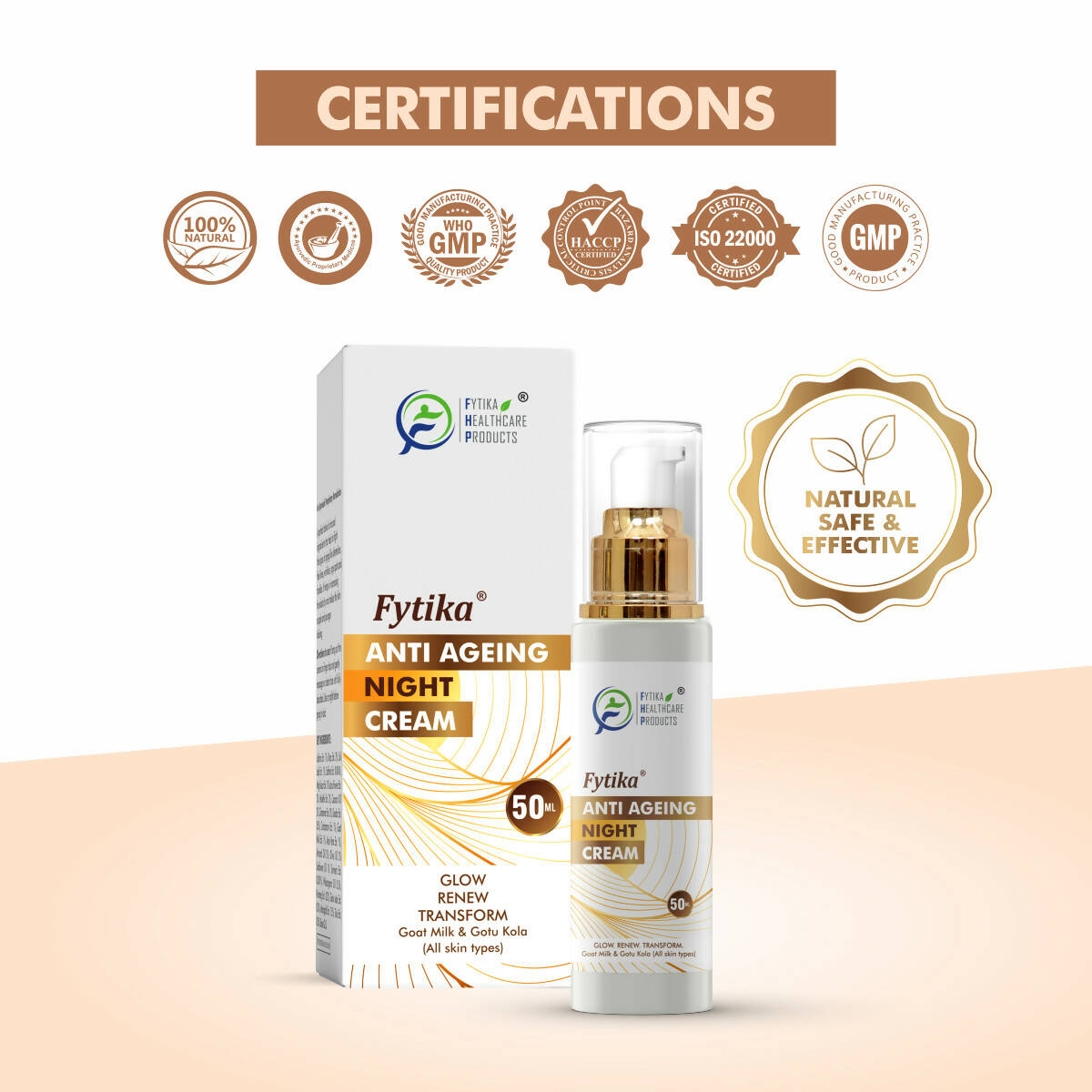 Fytika Anti-Aging Night Cream with Gotu Kola, Saffron and Lotus Flower Extract - Distacart