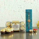 Thumbnail for Meenakari Rakhi and 16 Pcs Ferrero Rocher