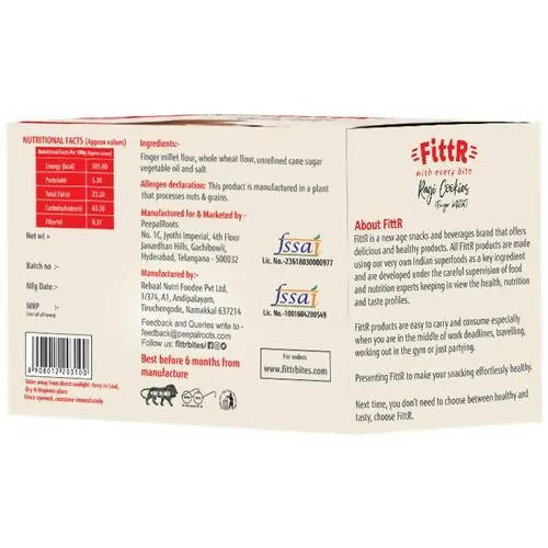FittR biTes Ragi (Finger Millet) Cookies - Distacart