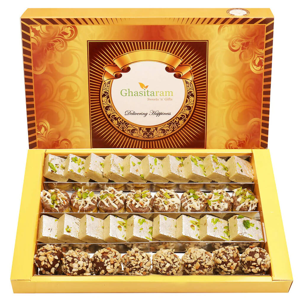Ghasitaram Assorted Box Of Barfis, Dryfruit Sweets - Distacart