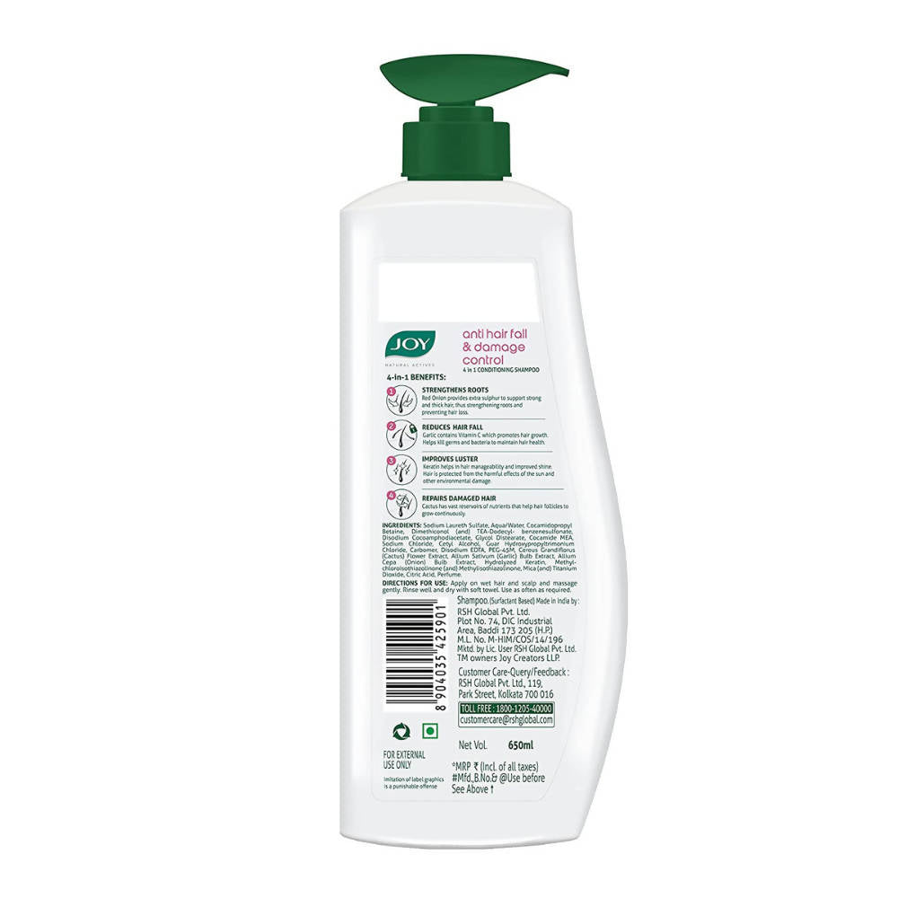Joy Natural Actives Anti Hairfall & Damage Control Conditioning Shampoo - Distacart