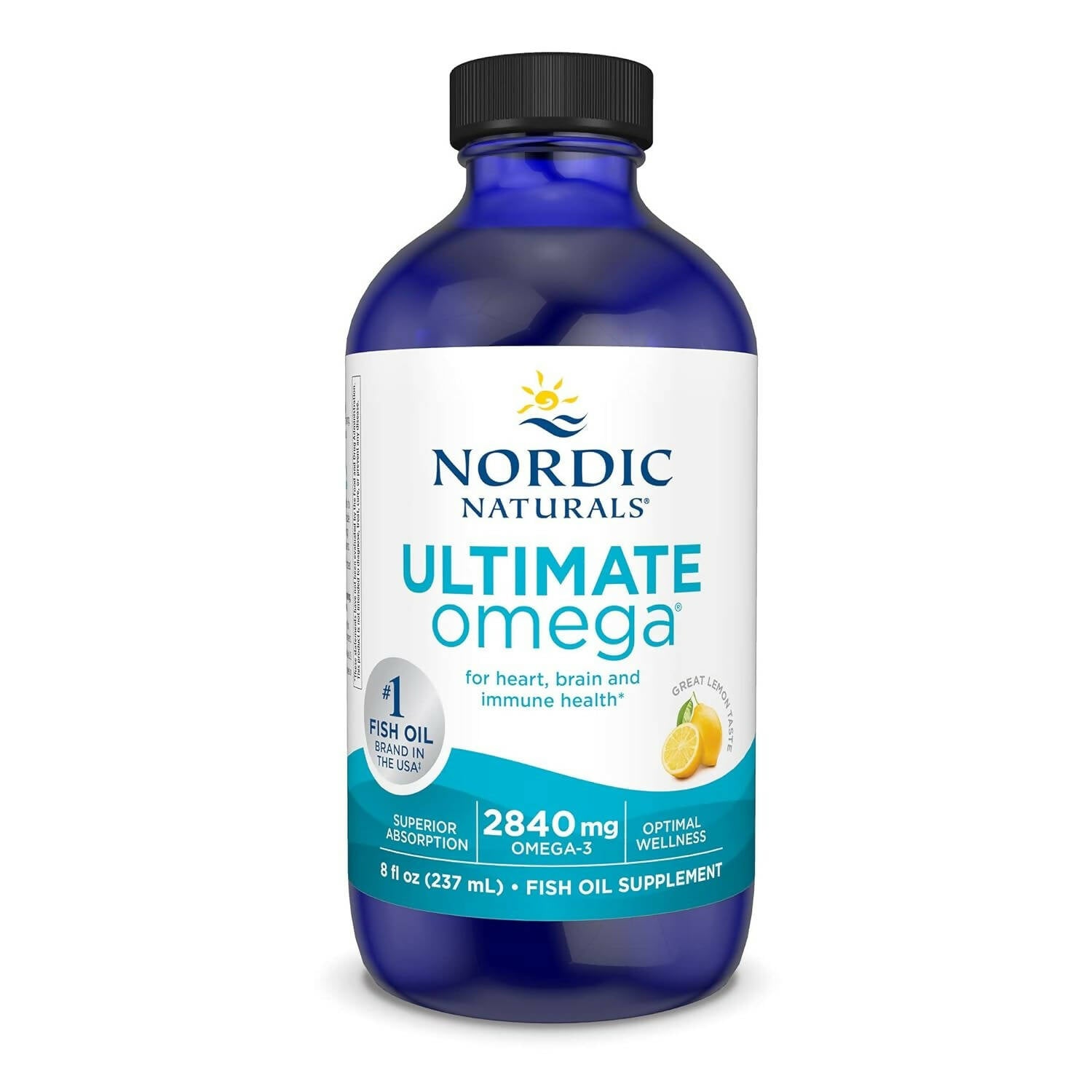 Nordic Naturals Ultimate Omega 3 Fish Oil Liquid - Lemon Flavor - Distacart