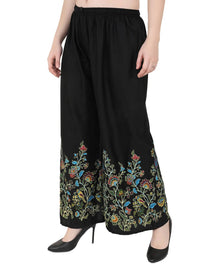 Thumbnail for Mominos Fashion Black Floral Design Palazzo