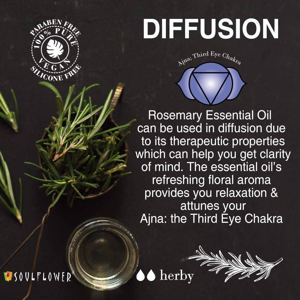 Soulflower Rosemary Oil for Healthy Hair and Shiny Skin - Distacart
