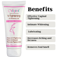 Thumbnail for Vigini Natural Actives Vaginal V-Tightening Whitening Vagina Tight Moisturizer Lubricant Cream Gel - Distacart