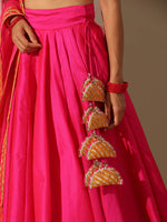 Thumbnail for Pomcha Jaipur Pink Gul Hot Pink Lehenga - Distacart