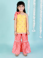 Thumbnail for Lil Drama Girls Kurta Sharara Set - Yellow - Distacart