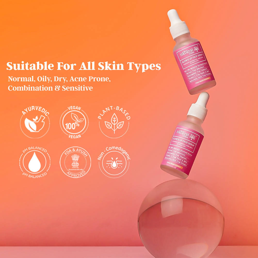 Natural Vibes Glow'd Up Face Serum - Distacart
