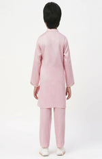 Thumbnail for Lil Drama Bollywood Tadka Pink Kurta Pant Set For Boys - Distacart