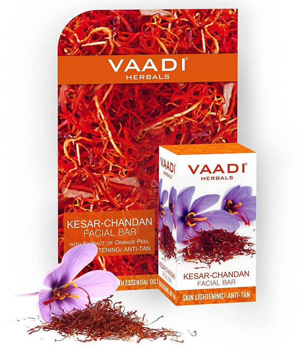 Vaadi Herbals Kesar Chandan Facial Bar With Extract Of Orange Peel - Distacart