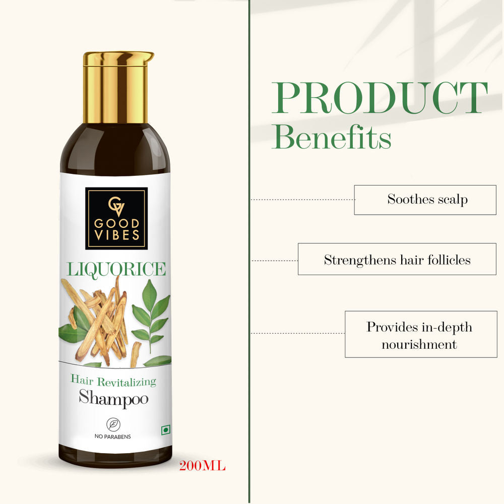 Good Vibes Liquorice Hair Revitalizing Shampoo