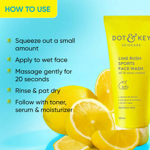 Dot & Key Lime Rush Sports Face Wash - Distacart