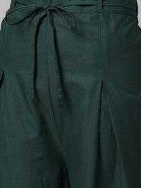 Thumbnail for NOZ2TOZ Green & Golden Block Printed Kurta - Distacart