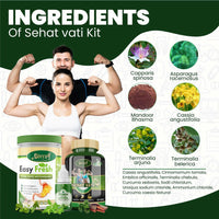 Thumbnail for Divya Shree Sehat Vati Capsule, Easy Fresh Powder & Punch Tulsi Drop Combo - Distacart