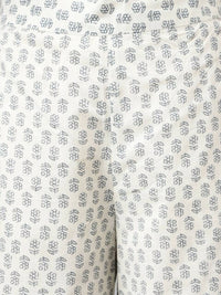 Thumbnail for FIORRA Women's Off White Cotton A-Line Kurta Palazzo Set - Distacart