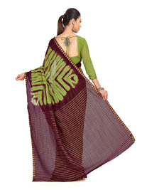 Thumbnail for Mimosa Women's Green Chiffon Banarasi Silk Saree - Distacart