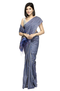 Thumbnail for Mominos Fashion Royal Blue Color Bhagalpuri Saree