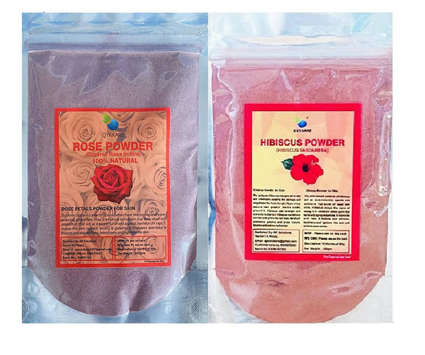 Qykkare Rose Powder And Hibiscus Powder - Distacart
