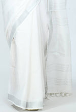 Thumbnail for Mominos Fashion Moeza Bhagalpuri Handloom Silk White Saree