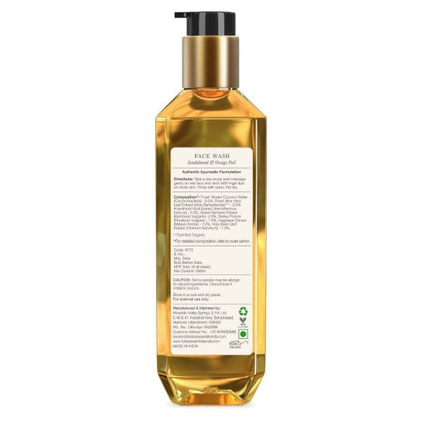 Forest Essentials Facial Cleanser Sandalwood & Orange Peel - Distacart