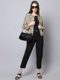 Thumbnail for Even Apparels Multi 100% Viscose Open Front Statement Women's Jacket - Distacart