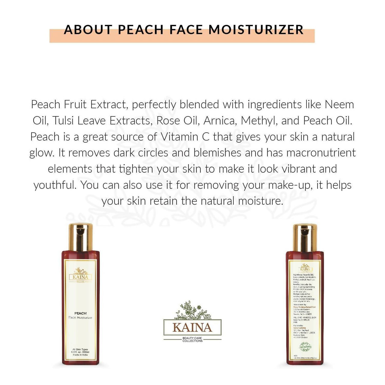 Kaina Peach Face Moisturizer