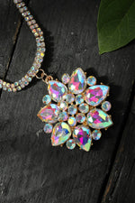 Thumbnail for Mominos Fashion Johar Kamal Statement Gold-Plated Finish AD Stone Long Necklace For Women (White) - Distacart