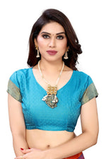 Thumbnail for Vamika Banarasi Jacquard Weaving Rama Green Saree
