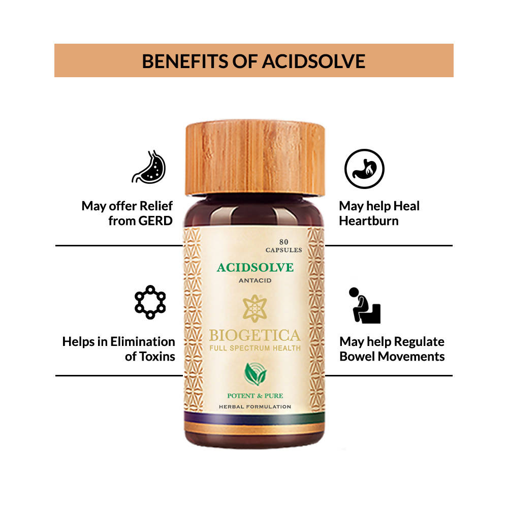 Biogetica Acidsolve (GERD, Ulcer Care) - Distacart