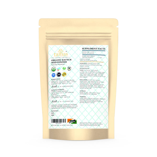 Tamas Pure Ayurveda Superfood Organic kaunch Seed Powder - Distacart