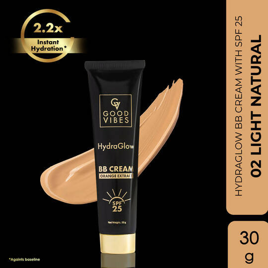 Good Vibes HydraGlow BB Cream SPF 25 with Orange Extract - Light Natural - Distacart