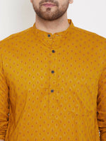 Thumbnail for Even Apparels Yellow Rayon Wedding Men's Kurta For Haldi - Distacart