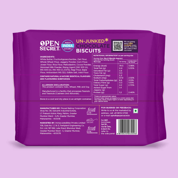 Open Secret Un-Junked Chocolate Biscuits - Distacart
