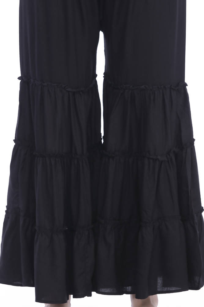 Mominos Fashion Reyon Cotton Black Palazzo - Distacart