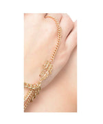 Thumbnail for Gold-Plated Alloy Designer Hand Harness Bracelet - The Pari - Distacart