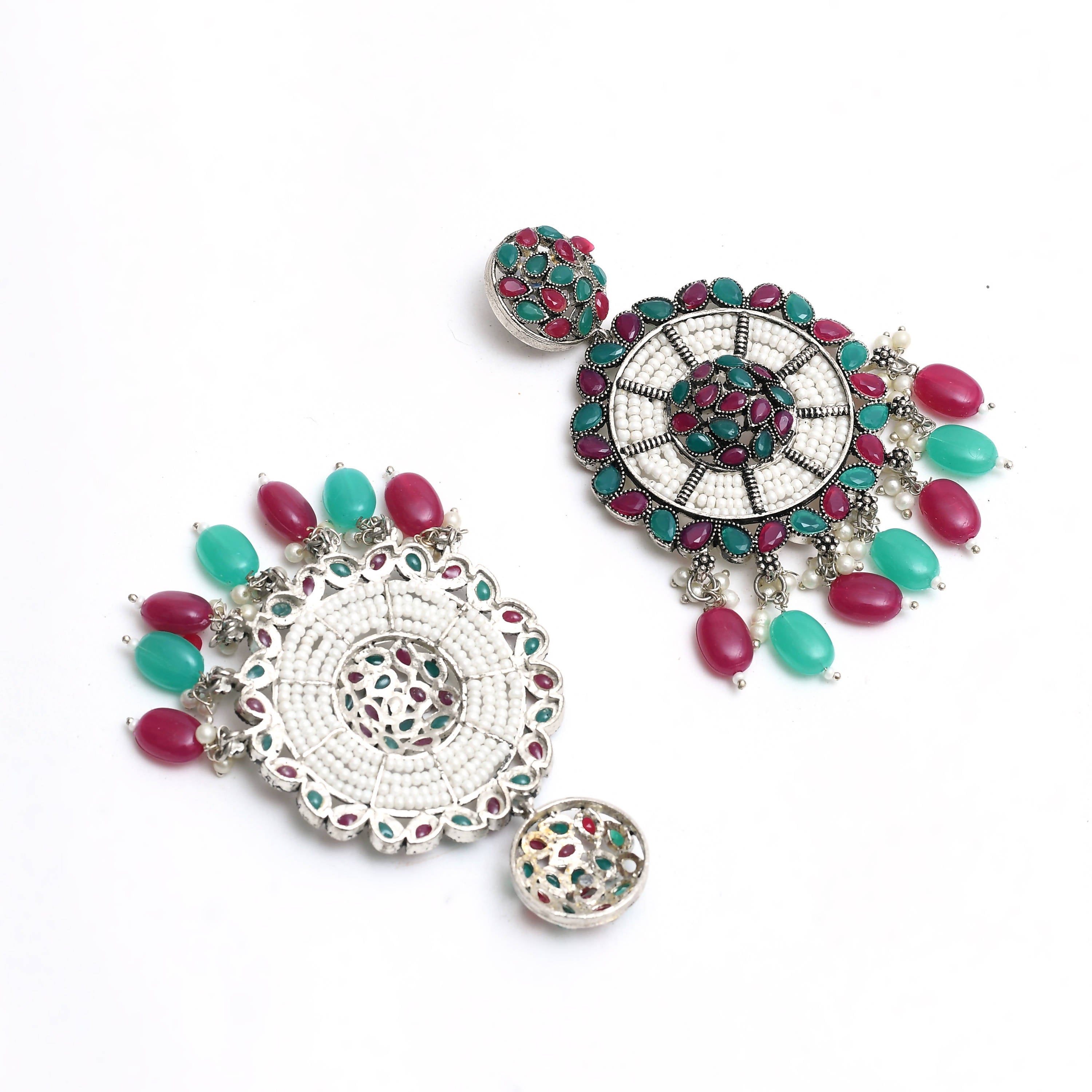 Mominos Fashion Johar Kamal Traditional Kundan & Pearls Earrings - Distacart